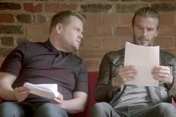 James Corden en David Beckham doen hilarische auditie voor James Bond