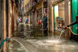 75% van Venetië staat onder water en dat levert hele bijzonder beelden op