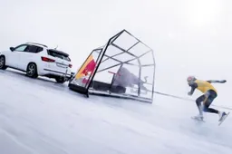 Schaatsbaas Kjeld Nuis haalt wereldrecord: 93 kilometer per uur