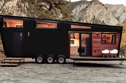 Dit Mad Men tiny house heeft alles wat een man nodig heeft