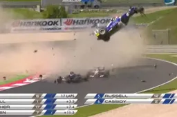 Horrorcrash in Formule 3 is de heftigste crash van dit jaar