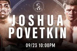 Kijk Joshua vs. Povetkin tijdens boxing night in The Butcher Social Club