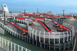 Luxe cruiseschip krijgt Ferrari-kartbaan aan boord