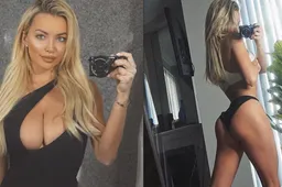 Instagram wereldster Lindsey Pelas staat garant voor vuur in topless brandweerman outfit