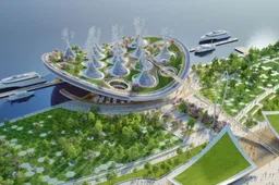 Seoul's nieuwe zwevende terminal is futuristisch, ecologisch en lijkt op een rog
