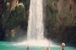 Dit is de ziekste waterval jump die je ooit gaat zien