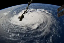 Zo ziet de orkaan Florence er vanuit de ruimte uit
