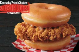 Zoet of hartig? De KFC Chicken & Donut heeft het allebei