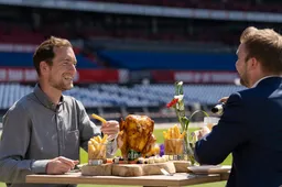 Je kunt nu heerlijk barbecueën langs het heilige gras van de Kuip