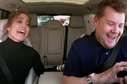 Jennifer Lopez en James Corden sms'en Leonardo DiCaprio tijdens geniale editie van Carpool Karaoke