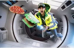 Ultiem bijbaantje: pizzabezorger wordt de ruimte ingestuurd