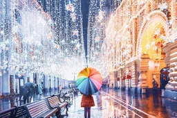 Moskou is omgetoverd tot een magische kerststad