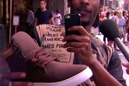 Jimmy Kimmel prankt voorbijgangers met zogenaamde nieuwe Yeezy Boost