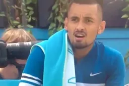 Tennisprof Nick Kyrgios krijgt 15.000 euro boete voor masturbeergeintje