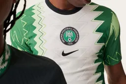 Het voetbalshirt van Nigeria is traditiegetrouw keihard