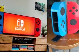 Een diehard fan tovert zijn televisie om in een gigantische Nintendo Switch