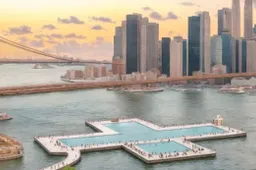NYC's futuristische +POOL zal de East River in 2024 omtoveren tot een zomeroase