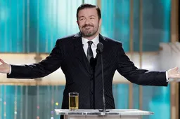 Ricky Gervais is on fire tijdens openingsspeech van de Golden Globes