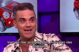 Humerto Tan vol voor gaas bij interview met Robbie Williams