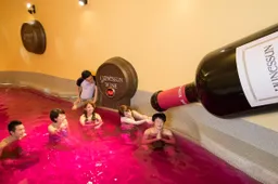 Dit Japanse resort heeft een zwembad gevuld met rode wijn