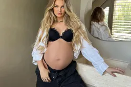 Romee Strijd tovert haar dikke buik om in eye-catching accessoire