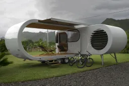 Met deze high-tech caravan ben je de koning van de camping