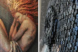 Kunstenaar creëert indrukwekkende portretten van duizenden schroefjes