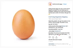 Hoe de foto van dit ei de meeste likes ooit heeft gekregen op Instagram