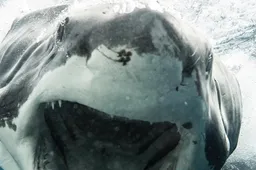 Heeft deze fotograaf de engste foto van een witte haai ooit gemaakt?