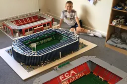 11-jarig ventje bouwt Bundesliga-stadions na met LEGO