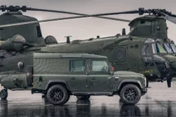 Deze Land Rover Defender is een remake van de iconische Chinook Helikopter