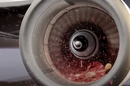 Een menselijke steak tartaar: dit gebeurt er als je in een vliegtuigmotor terecht komt