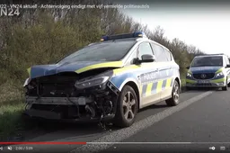 Duitse gast sloopt vijf politieauto's tijdens wilde achtervolging over de autobahn