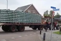 Vriendengroep vervoert 6000 euro aan kratten bier op de tractor vanwege aflopende korting
