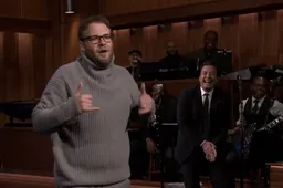 Seth Rogen is hilarisch in playback battle met Jimmy Fallon