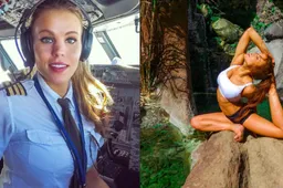 Sexy pilote wurmt zich in waanzinnige yogaposities