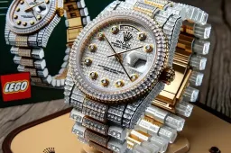 AI laat dikke samenwerking tussen LEGO en dure horlogemerken zien