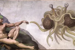 Vanaf vandaag is ook in Nederland de kerk van het vliegende spaghettimonster een officiële religie