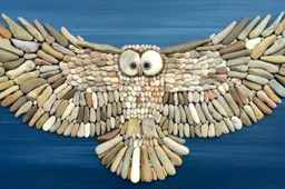18 zieke kunstwerken van stenen van het strand
