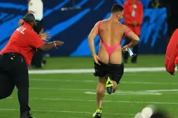 Goeie gok: streaker pakt 370.000 dollar met Super Bowl sprintje