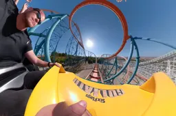 Door deze rollercoaster video lijkt het net of je flink aan de drugs zit