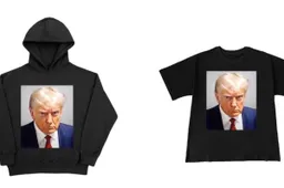 Amerikanen kunnen het niet laten en verkopen nu al shirts met mugshot van Donald Trump
