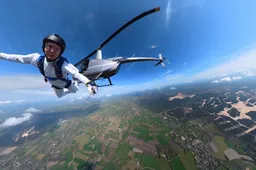 Wim de Gier gaat binnen 24 uur zestig keer parachutespringen