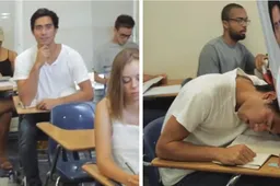 Student verzint briljante oplossing om tijdens college rustig te kunnen slapen