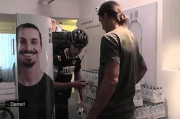 Zlatan zet fietskoerier keihard aan het werk met geniale prank