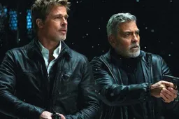 Acteerlegendes Brad Pitt en George Clooney schitteren in trailer van Wolfs