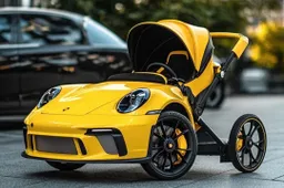Dit zou je krijgen als je kinderwagens zou maken van een Porsche 911