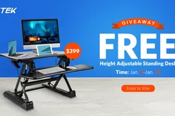 Win a free height adjustable standing desk in the new BESTEK giveaway !