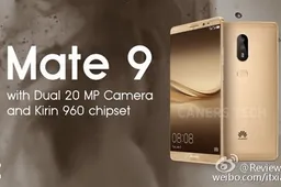 Huawei Mate 9 promotional image shows dual cameras