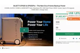 $1M funded in an hour! BLUETTI EP500/Pro with an impressive start